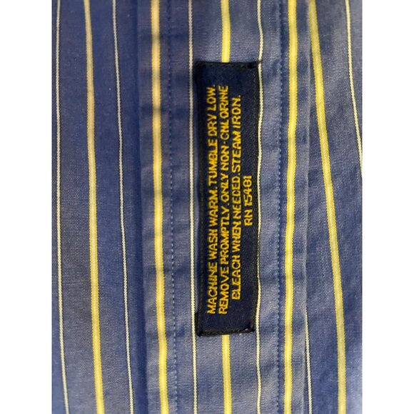 Tommy Hilfiger Dress Shirt Mens 15 1/2 32-33 Used Blue Striped - Picture 6 of 12